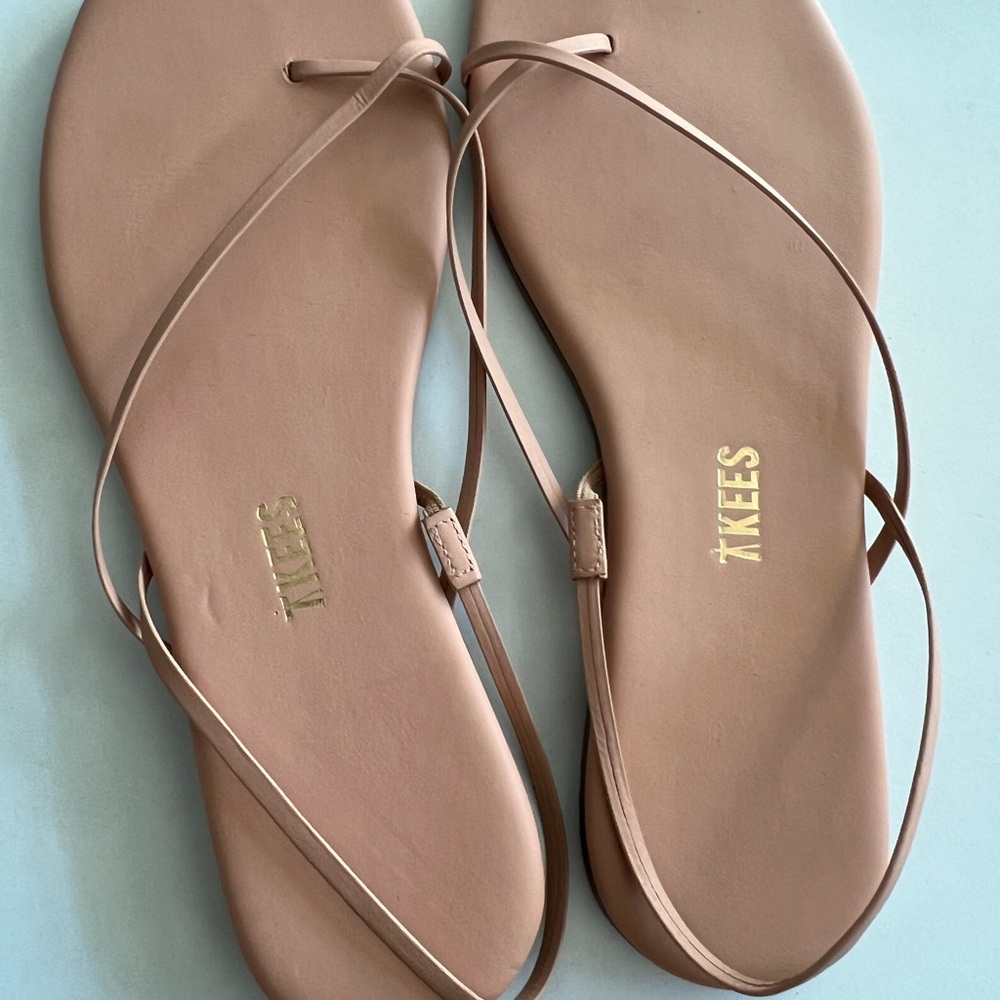 TKEES Square Toe Millie Tan Sandals